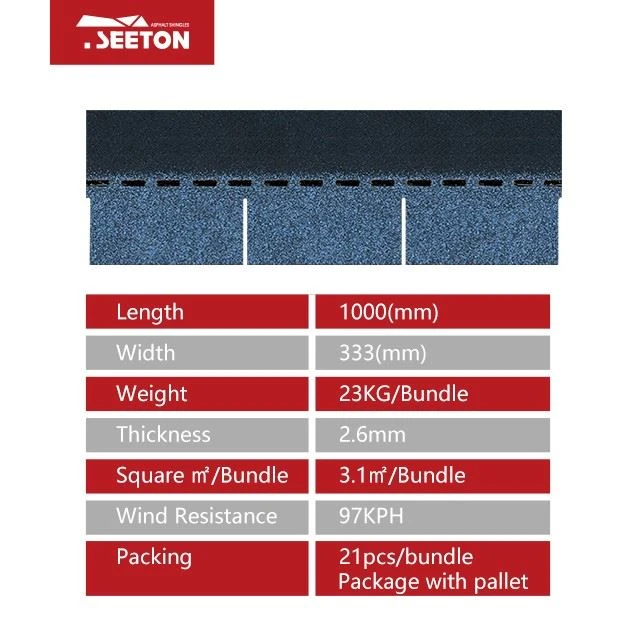 3 Tab Fiberglass Shingles